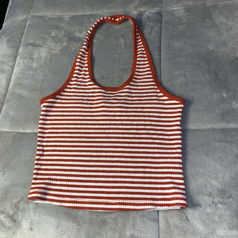 f21 striped halter top